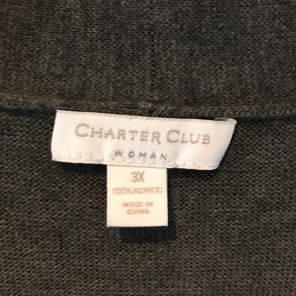 Charcoal Gray Sweater Overpiece w/ attached Top - Picture 4 of 6